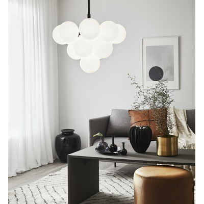 Hanging lamp MERLOT 13L Black / White 107903 MARKSLOJD