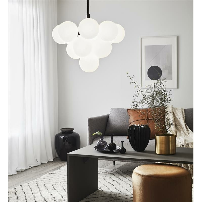 Hanging lamp MERLOT 13L Black / White 107903 MARKSLOJD
