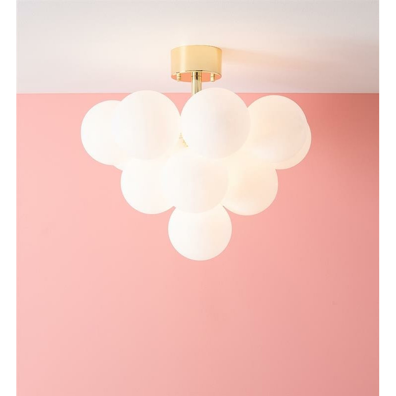 Hanging lamp MERLOT 13L gold / white 107912 MARKSLOJD