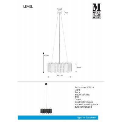 Hanging lamp BALI Hanging 1L Natural 107984 MARKSLOJD