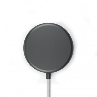 Large metal ceiling cup / rose lacquered in black structural - one cable, side hole
