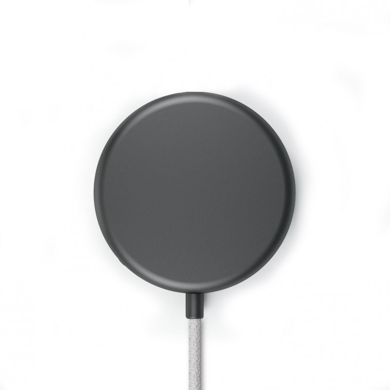 Large metal ceiling cup / rose lacquered in black structural - one cable, side hole