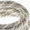 Twisted cable in a double braided cotton and linen three-core 3x1x0.75 Creative Cables
