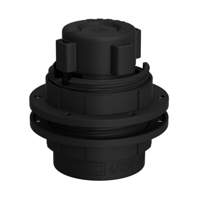 Double ferrule black thermoplastic E27 lamp holder kit for lampshade and Lumet String Lights Creative-Cables