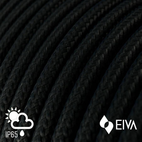 Zewnętrzny okrągły przewód w czarnym oplocie Black Rayon SM04 - IP65 odpowiedni do systemu EIVA Creative-Cables