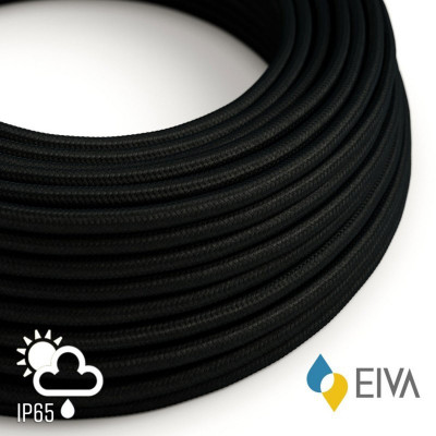 Black Rayon SM04 - IP65 black braided outer round cable suitable for EIVA Creative-Cables system