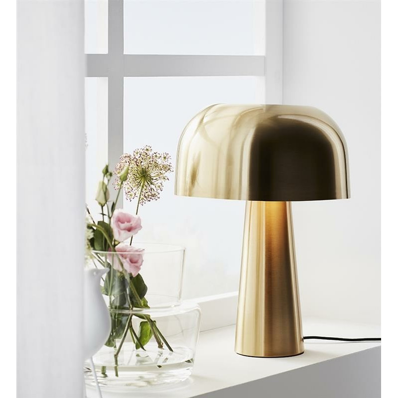 Table lamp CAEN 2L Gray / Brass 107922 MARKSLOJD