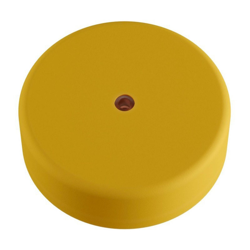 EIVA żółta zewnętrzna maskownica sufitowa IP65 rozeta z miękkiego silikonu Creative-Cables
