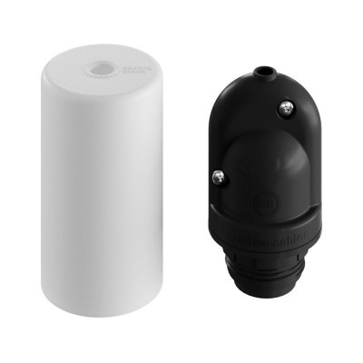EIVA ELEGANT the first white silicone E27 IP65 external lamp holder with the possibility of DIY Creative-Cables assembly