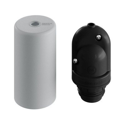EIVA ELEGANT the first grey silicone E27 IP65 external lamp holder with the possibility of DIY Creative-Cables assembly