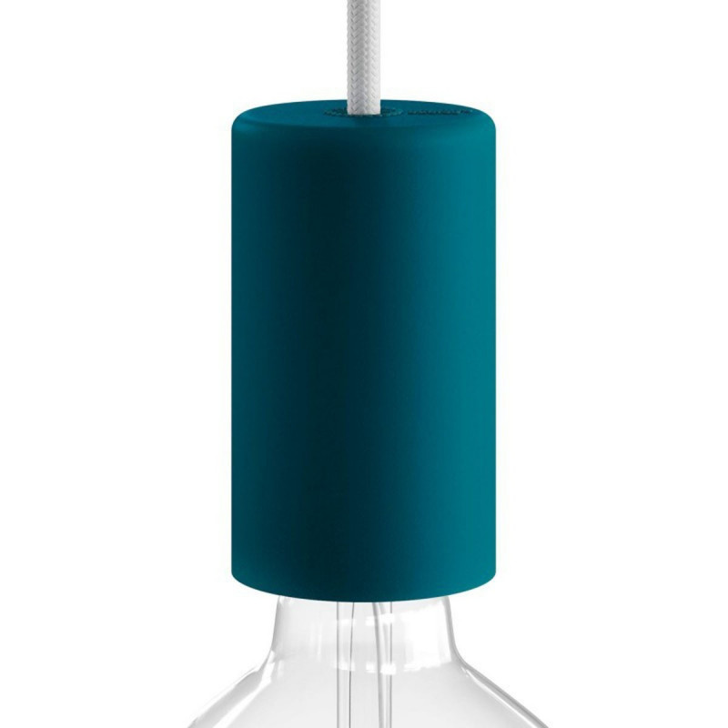 EIVA ELEGANT the first petrol blue silicone E27 IP65 external lamp holder with the possibility of DIY Creative-Cables assembly