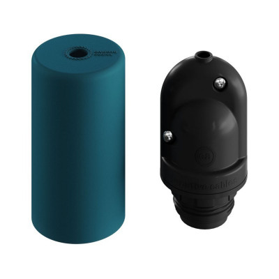 EIVA ELEGANT the first petrol blue silicone E27 IP65 external lamp holder with the possibility of DIY Creative-Cables assembly
