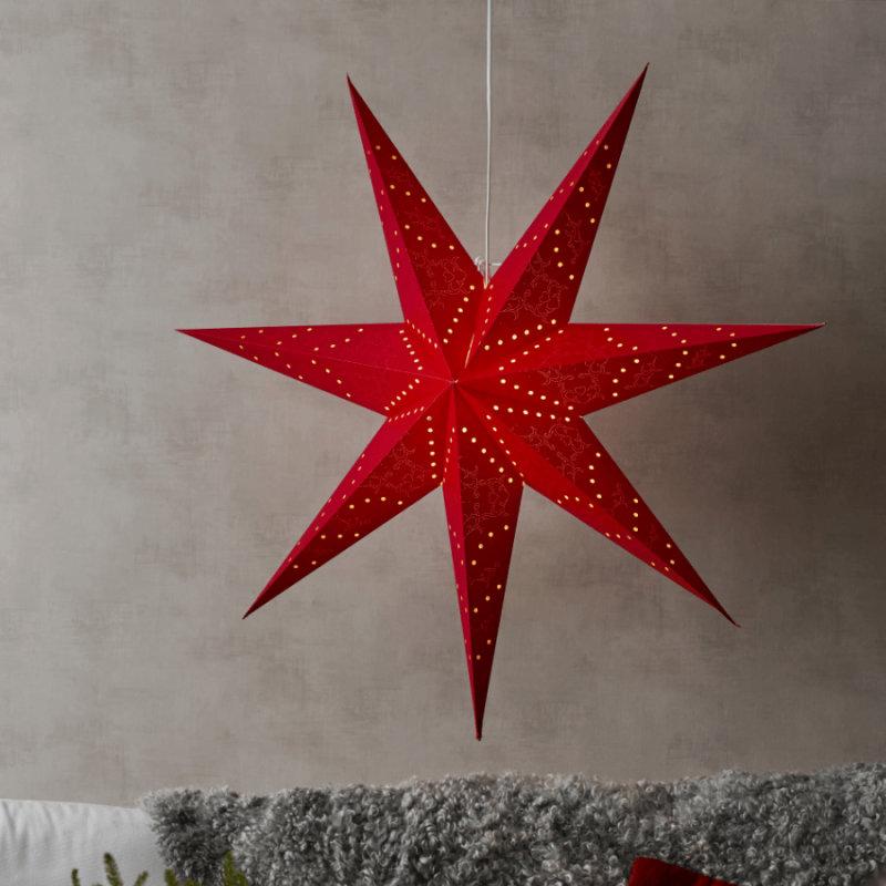Lamp STAR HANGING PAPER SENSY 231-49 100cm, red STAR HANGING PAPER SENSY 231-49 STAR TRADING