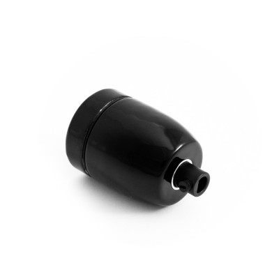 Ceramic lamp holder black E27