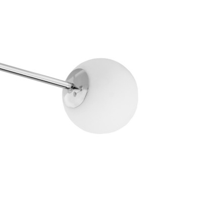 Lampa przysufitowa ASTRA 4 klosze kule białe stelaż chrom KASPA