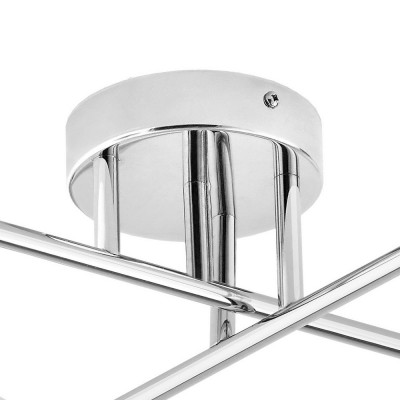 Lampa przysufitowa ASTRA 4 klosze kule białe stelaż chrom KASPA