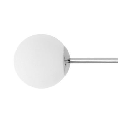 Lampa przysufitowa ASTRA 6 klosze kule białe stelaż chrom KASPA