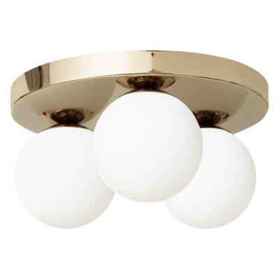 Ceiling lamp MIJA PLAFOND lampshades white balls gold frame KASPA