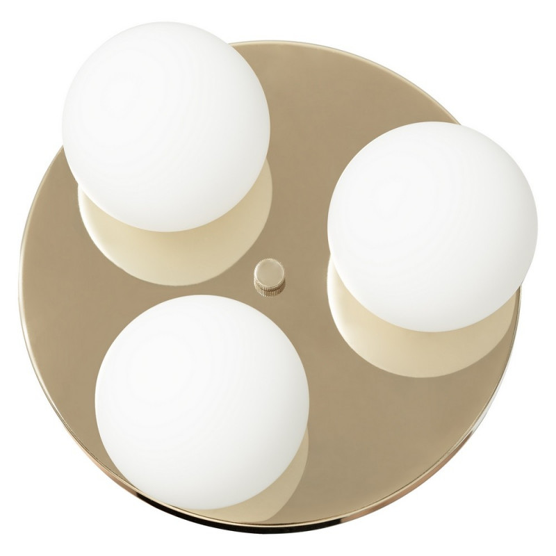 Ceiling lamp MIJA PLAFOND lampshades white balls gold frame KASPA