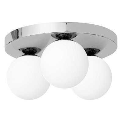Ceiling lamp MIJA PLAFOND lampshades white balls chrome frame KASPA