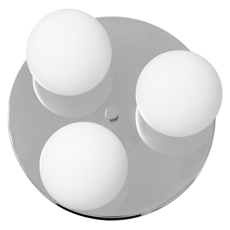 Ceiling lamp MIJA PLAFOND lampshades white balls chrome frame KASPA