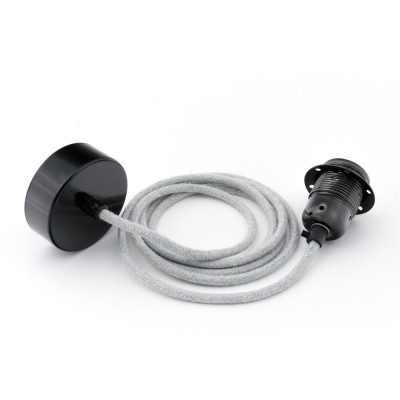 Loft metal black chrome z pierścieniem