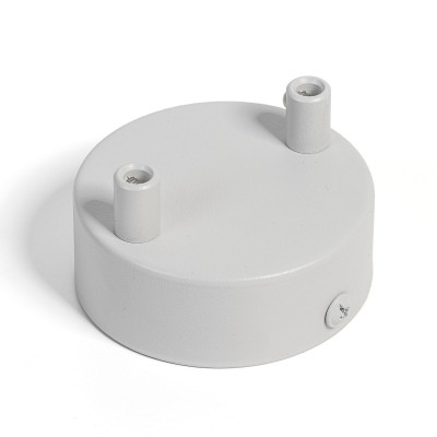 Light gray ceiling cup - a two-cable ceiling cup Kolorowe Kable