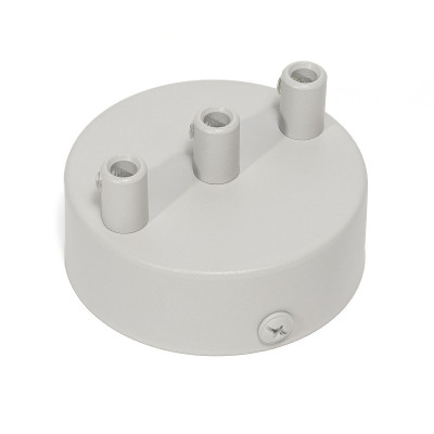 Light gray ceiling cup - a three-wire ceiling mask Kolorowe Kable
