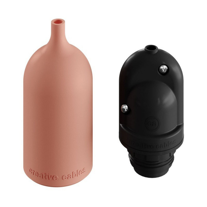EIVA PASTEL pink silicone external lamp holder E27 IP65 with the possibility of self-assembly to the lampshade Creative-Cables