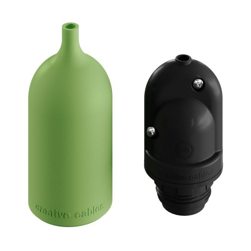EIVA PASTEL green silicone external lamp holder E27 IP65 with the possibility of self-assembly to the lampshade Creative-Cables