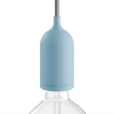 EIVA PASTEL blue silicone external lamp holder E27 IP65 with the possibility of self-assembly to the lampshade Creative-Cables