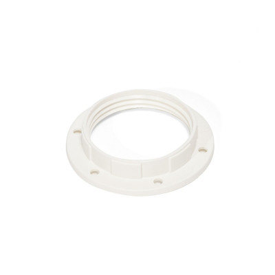A white plastic ring for the E27 fitting that enables the installation of a shade or lampshade Kolorowe Kable