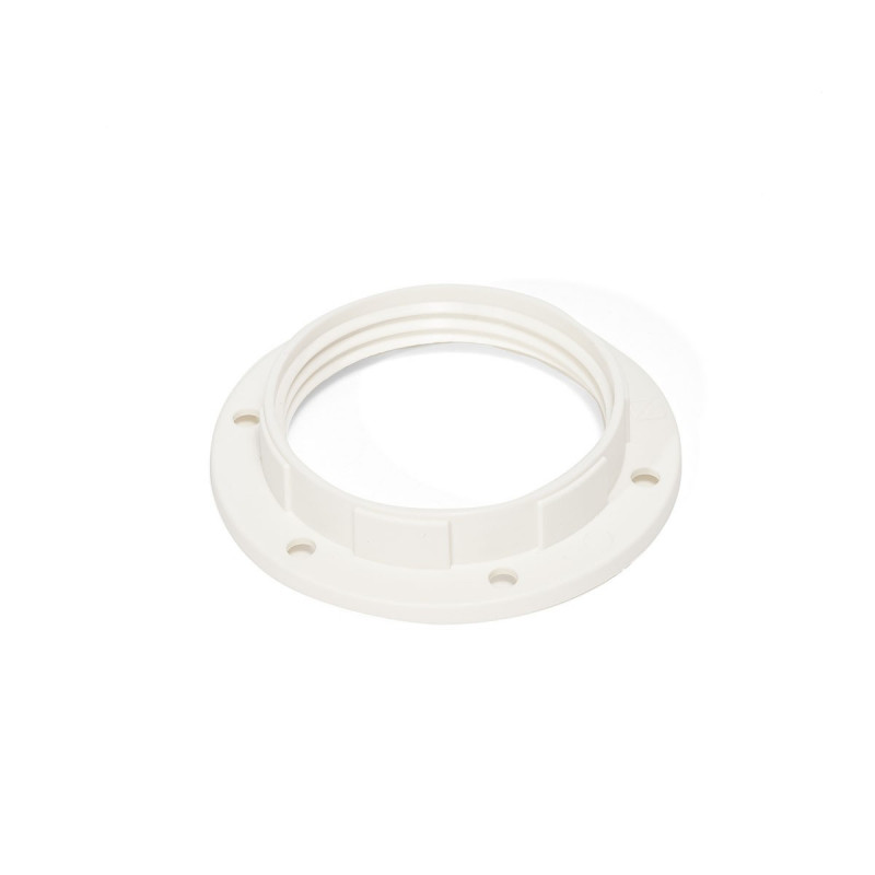 A white plastic ring for the E27 fitting that enables the installation of a shade or lampshade Kolorowe Kable