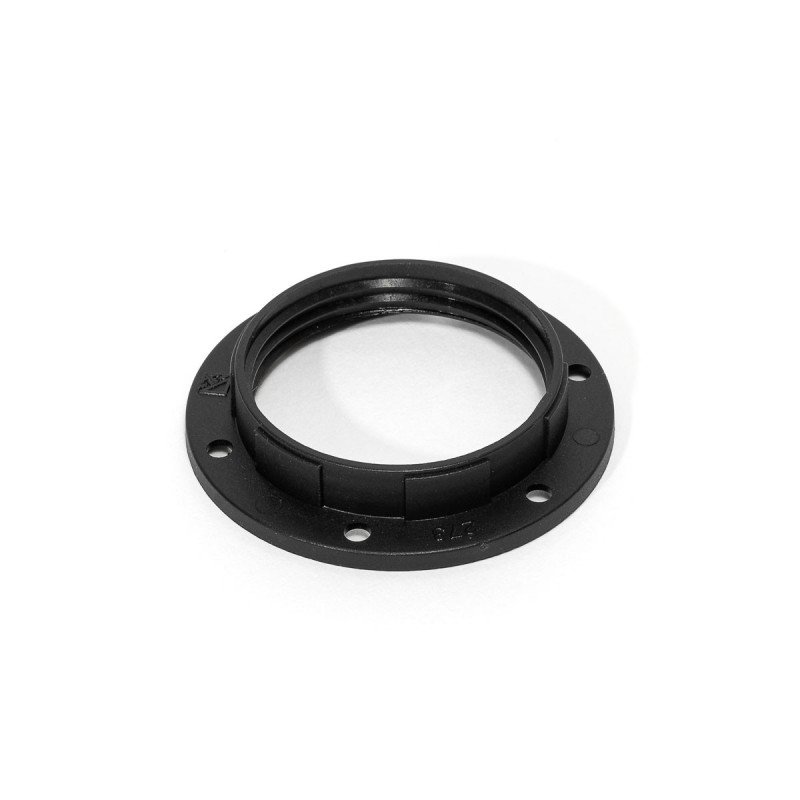 A black plastic ring for the E27 fitting that enables the installation of a shade or lampshade Kolorowe Kable