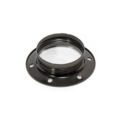 A black metal ring for the E27 fitting that enables the installation of a shade or lampshade Kolorowe Kable