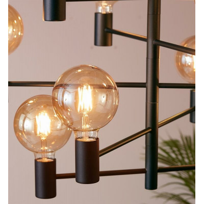 Hanging lamp PARIS 10x60W Black 107187 MARKSLOJD