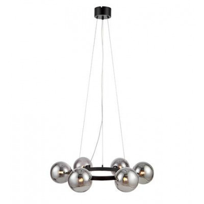 CIRCLE PENDANT 6Lx20W BLACK/SMOKE 108051 MARKSLOJD