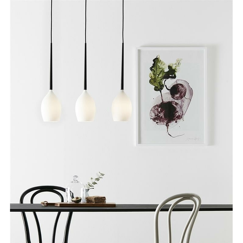 Hanging lamp SALUT 3x40W E14 Black / White 106808 MARKSLOJD
