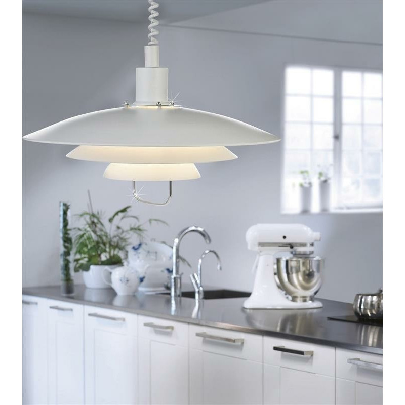 Hanging lamp KIRKENES 60W white 102281 MARKSLOJD