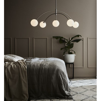 Lampa wisząca HEAVEN 5x28W Stal/Biały 107559 MARKSLOJD