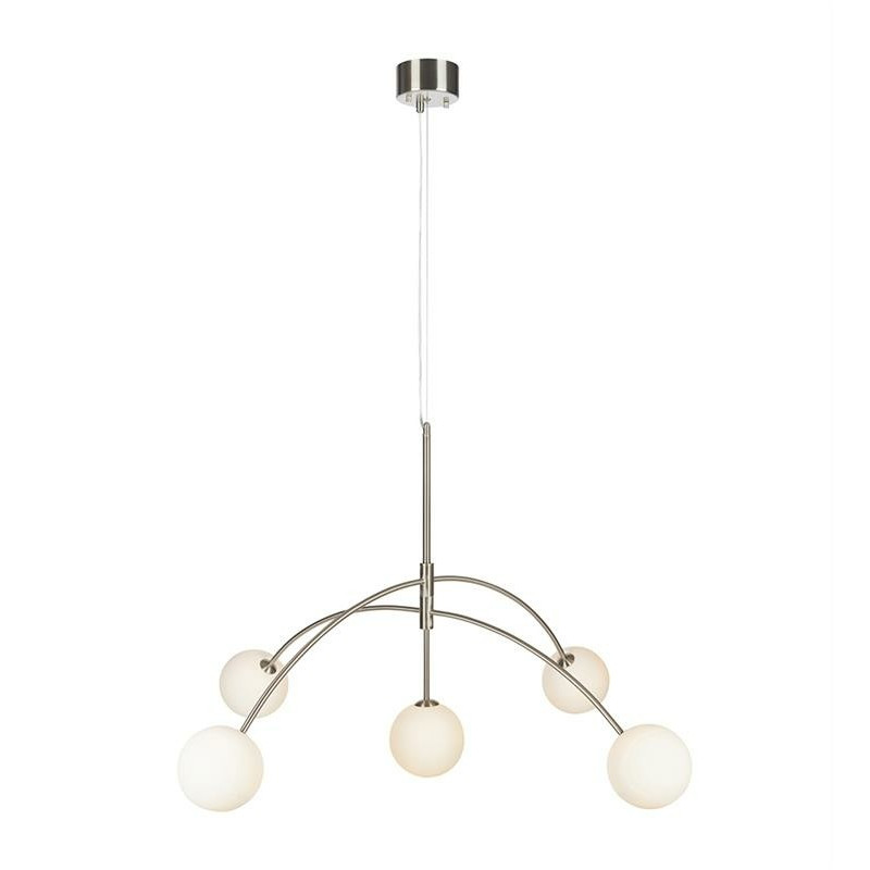 Hanging lamp HEAVEN 5x28W Steel / White 107559 MARKSLOJD