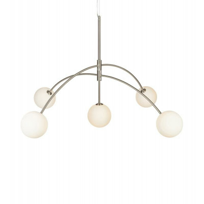 Hanging lamp HEAVEN 5x28W Steel / White 107559 MARKSLOJD