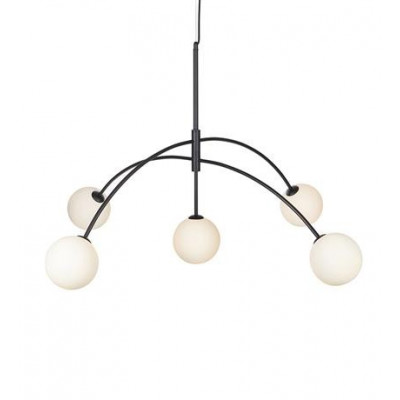 Hanging lamp HEAVEN 5x28W black / White 107560 MARKSLOJD