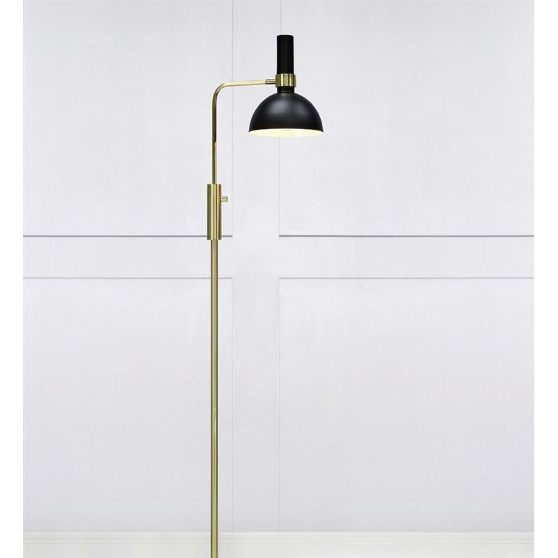 Floor lamp LARRY 60W Black / Gold Brushed 106972 MARKSLOJD
