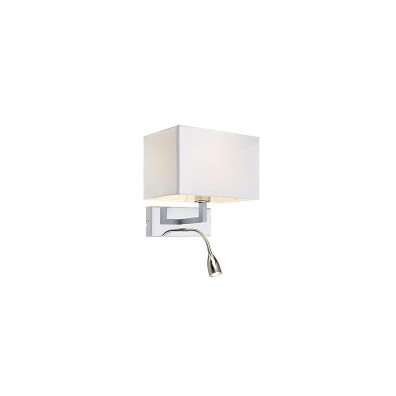 Wall lamp SAVOY 60 + 3W LED Chrome / White 106307 MARKSLOJD