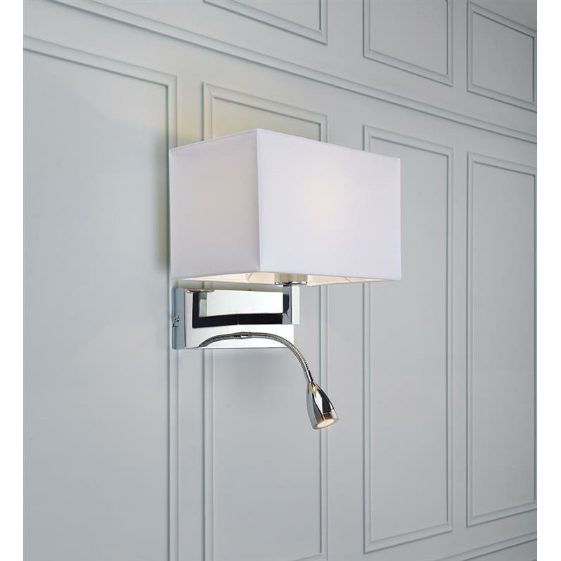 Wall lamp SAVOY 60 + 3W LED Chrome / White 106307 MARKSLOJD