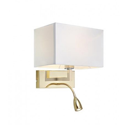 Wall lamp SAVOY 60 + 3W LED Gold / White 106308 MARKSLOJD