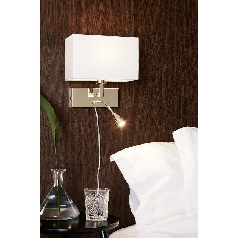 Wall lamp SAVOY 60 + 3W LED Gold / White 106308 MARKSLOJD