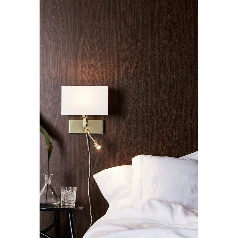 Wall lamp SAVOY 60 + 3W LED Gold / White 106308 MARKSLOJD