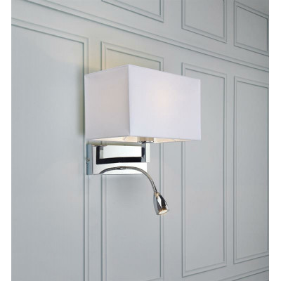 Wall lamp SAVOY 60 + 3W LED Gold / White 106308 MARKSLOJD